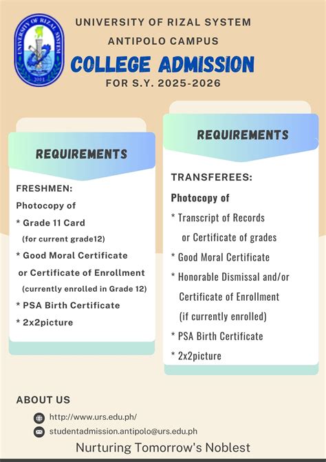 urs admission|URS Antipolo .